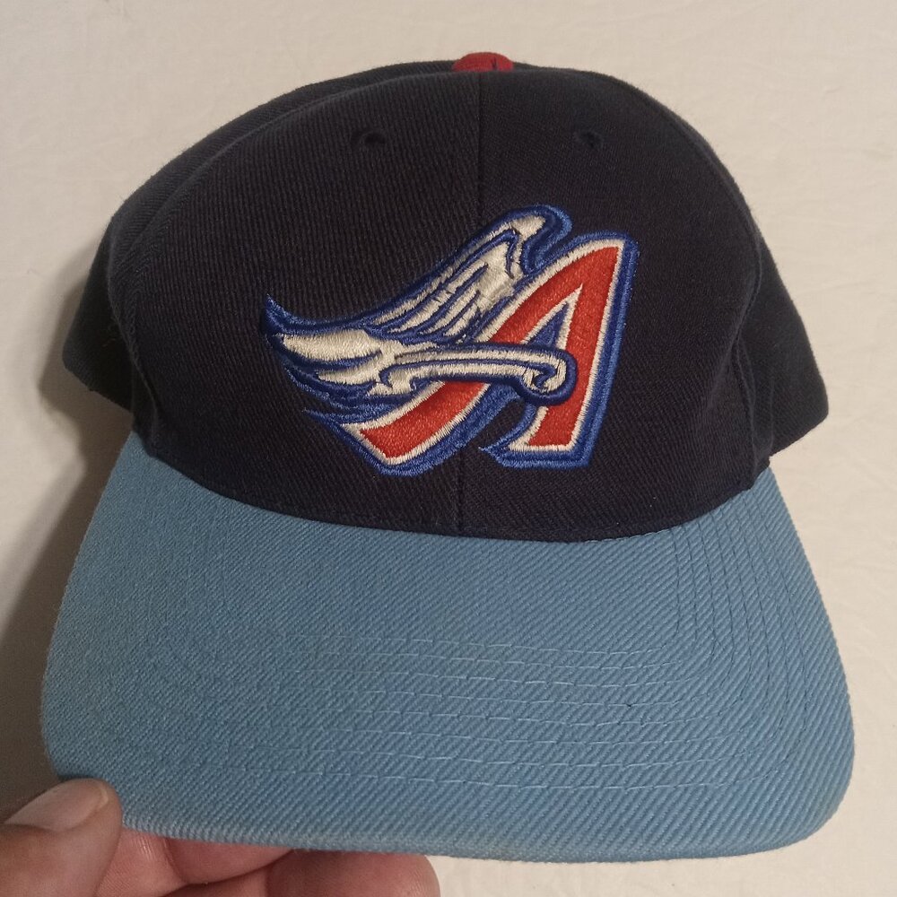 MLB Anaheim Angels Drew Pearson Snapback Angel Wings Hat/Cap VTG OSFM